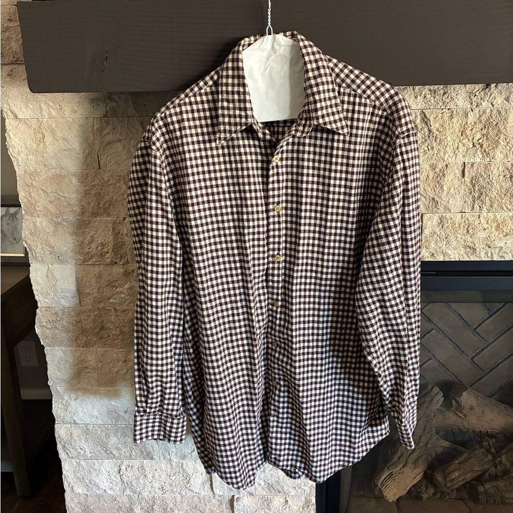 Men's Brown Checkered Shirt